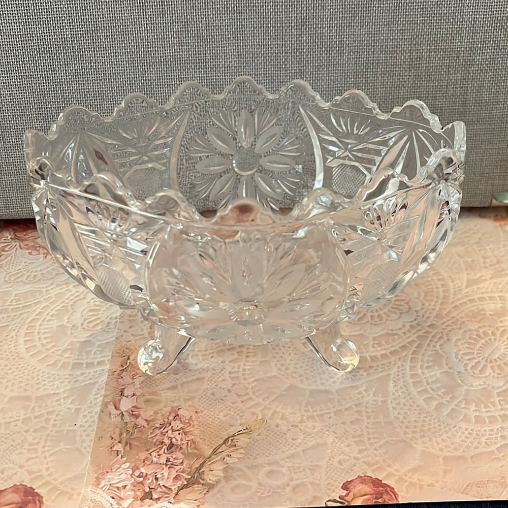 Cut-glass dish
